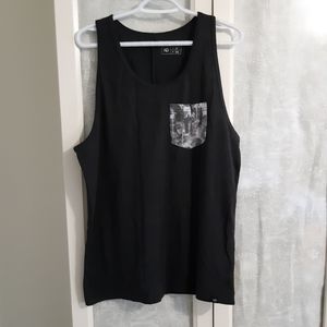 Sustainable tank top dark grey camo pocket